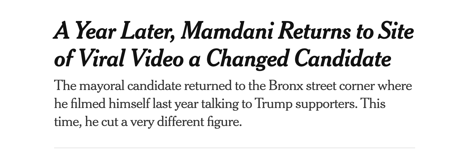 A Year Later, Mamdani Returns to Site of Viral Video a Changed Candidate